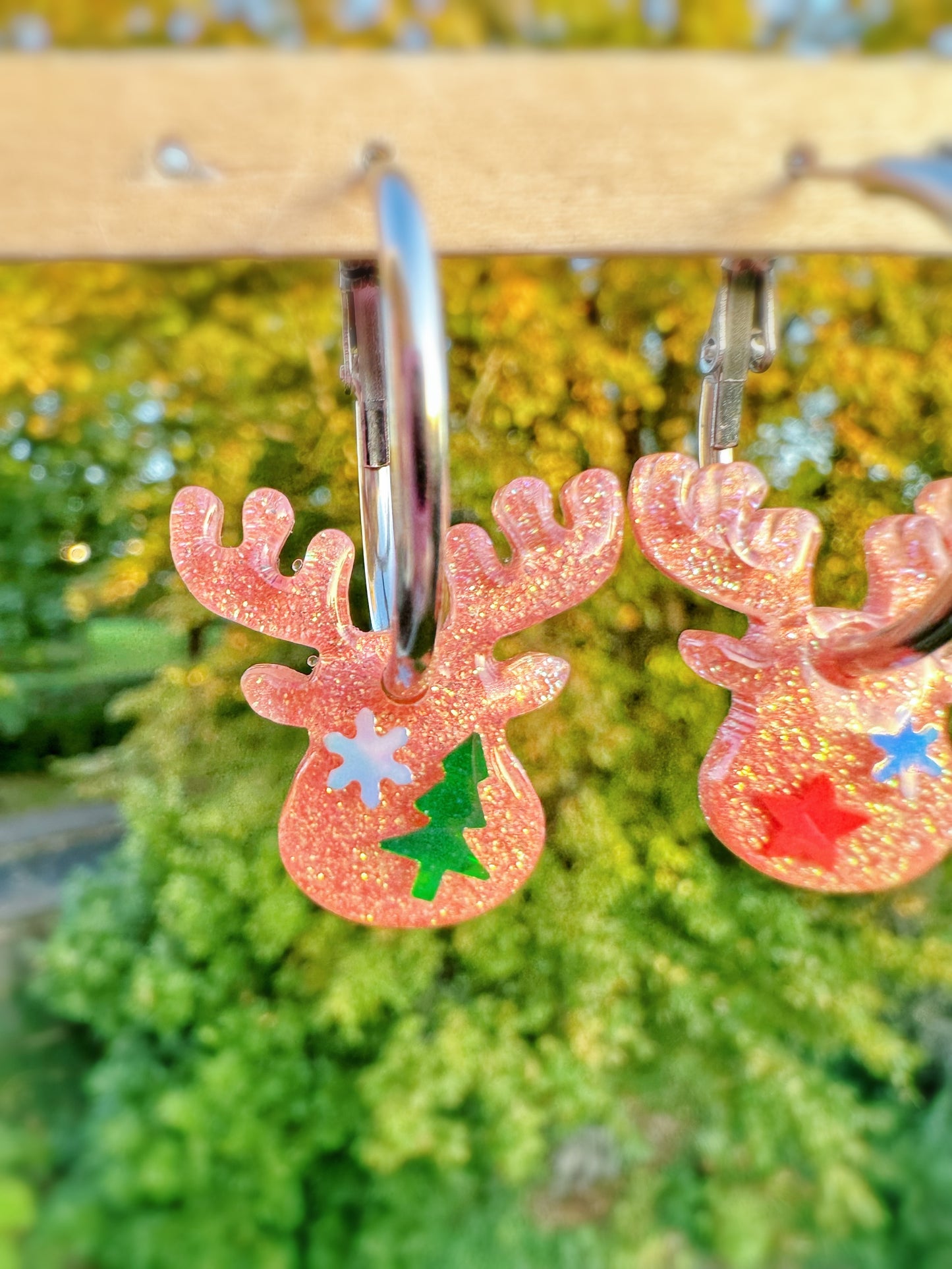 2.2cm Small Predomed Reindeer Dangly Charm Hoop Earring Mold