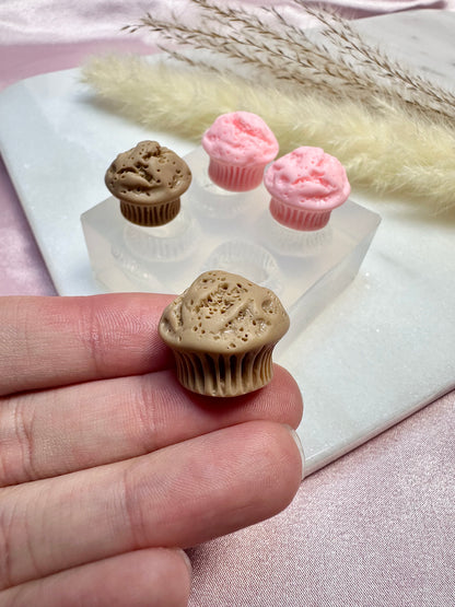 Clear Silicone Mold for Polymer Clay Resin medium Baked Muffin Earring Mold