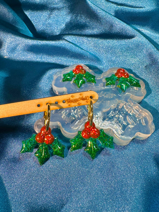 2025 Christmas Holly Dangle Earring Mold