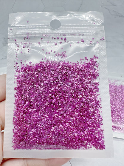 Fuchsia Pink Fine Crushed Glass 1-1.5 mm