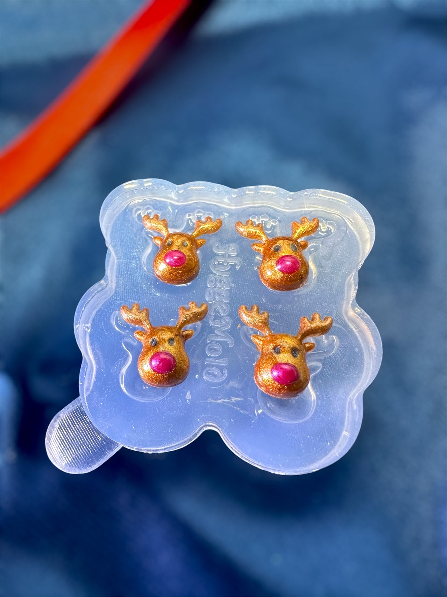Mini Christmas Reindeer Stud Earring Mold