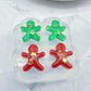 Mini Gingerbread Man Stud Earring Mold Christmas Winter