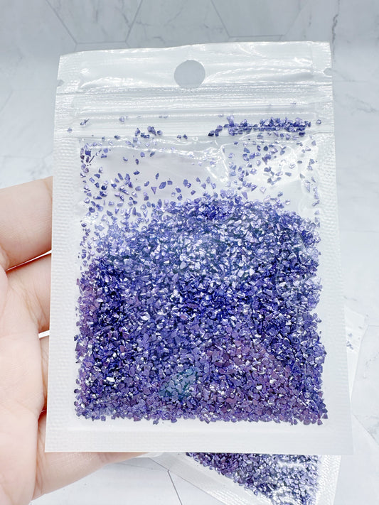 Lavender Purple Fine Crushed Glass 1-1.5 mm