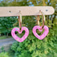 1.8cm Teeny Pre Domed Open Heart Dangle Earring Mold