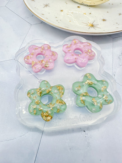 2.2cm Predomed Popcorn Flower Hoop Earring Mold