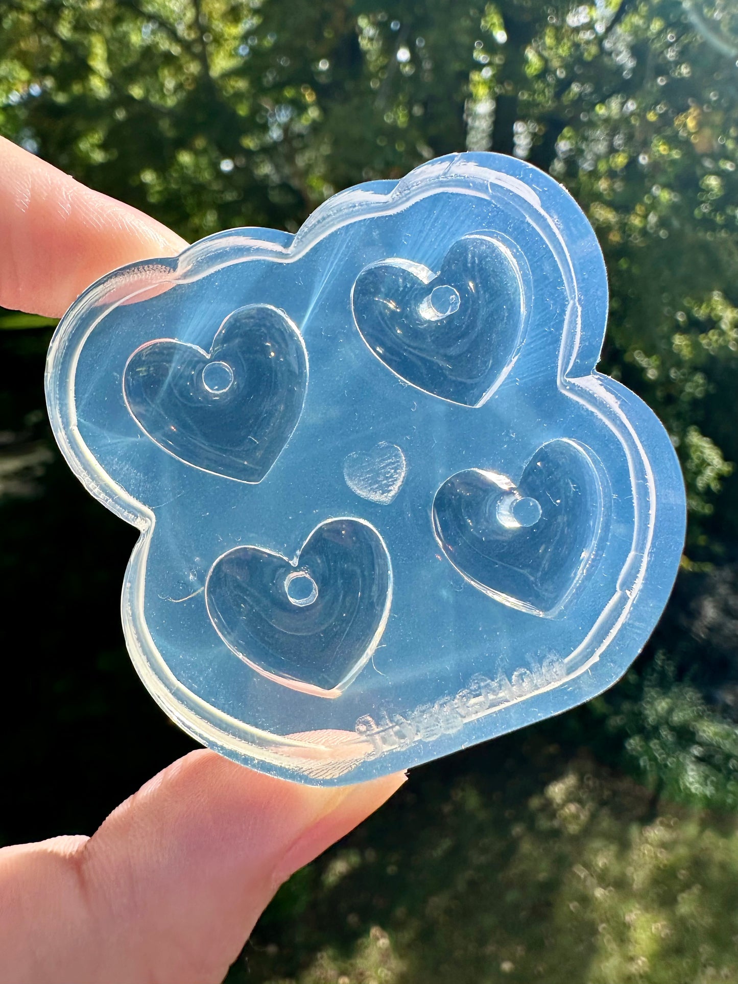 1.6cm Teeny Pre Domed Heart Hoop Earring Mold