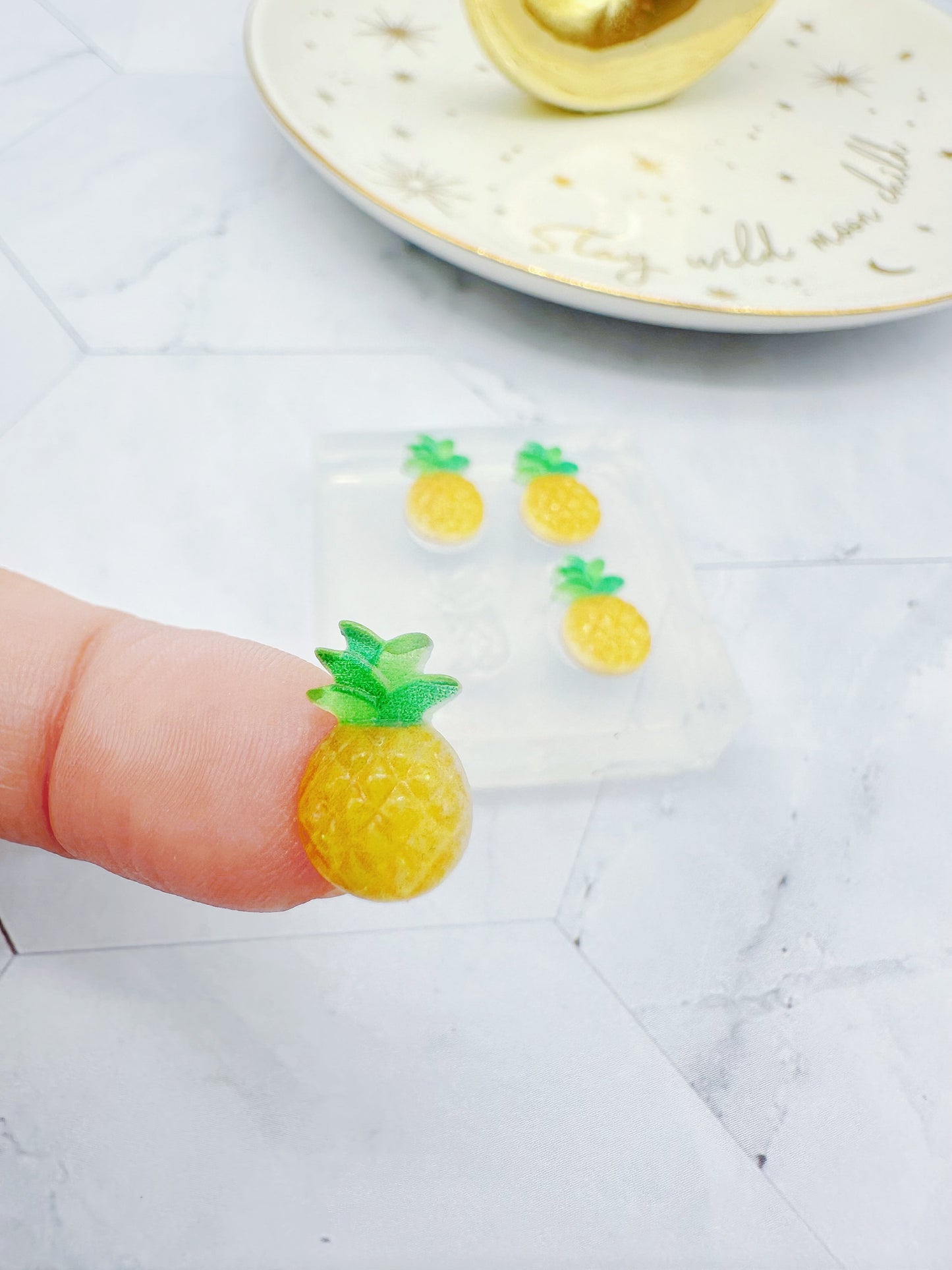 Mini 3D Pineapple Stud Earring Mold