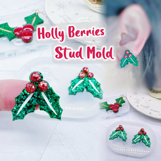 Holly Berry Stud Earring Mold