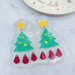 Starry Christmas Tree Teardrops Dangle Earring Mold