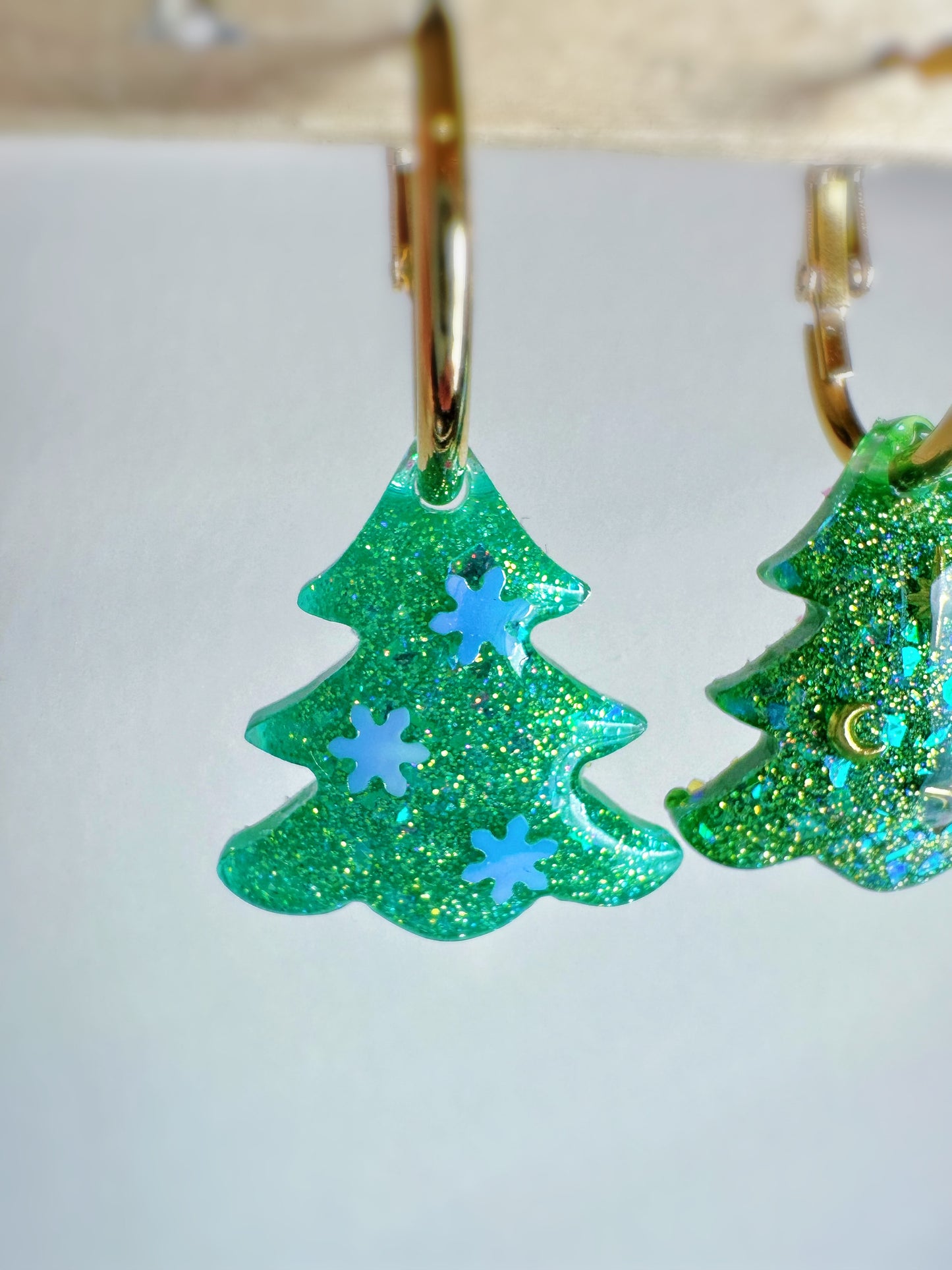 Small Predomed Christmas Tree Dangly Charm Earring Mold