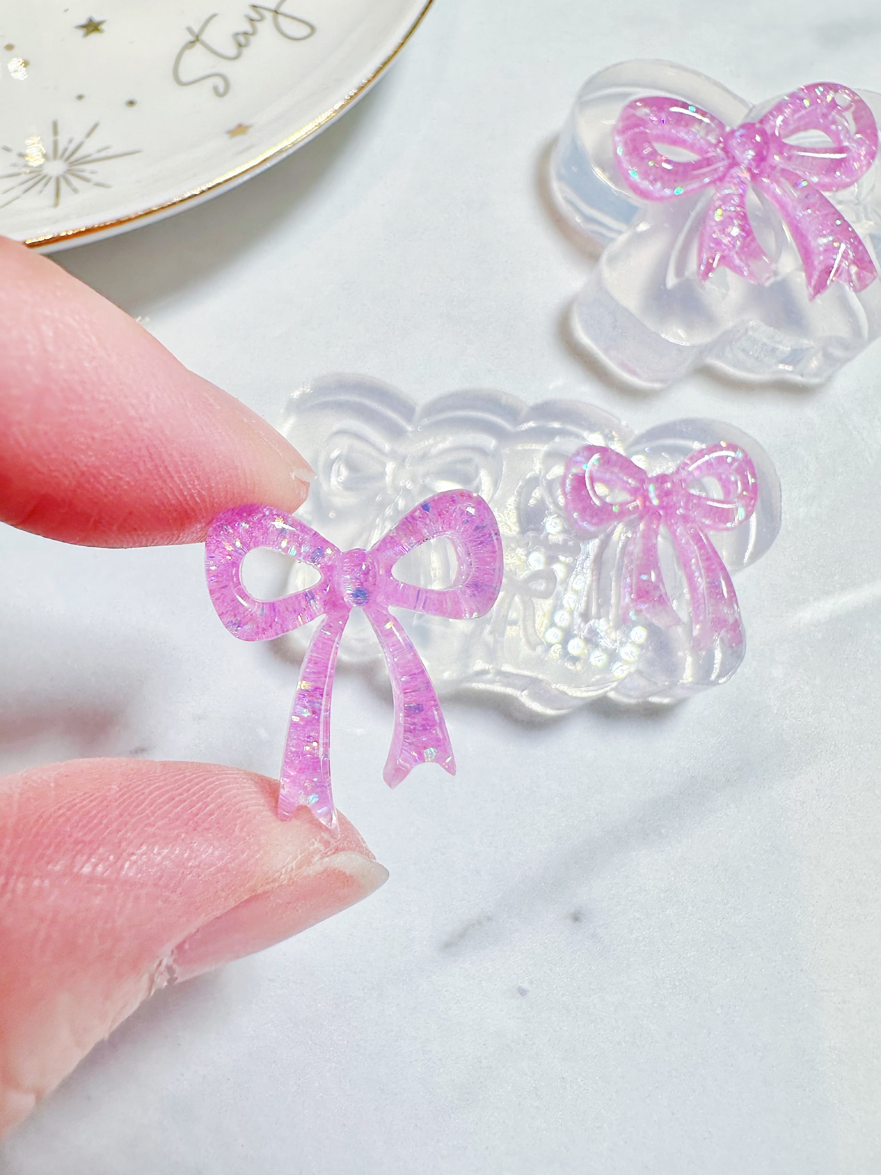 Predomed Ribbon Bow Stud Earring Mold – HyggeMold