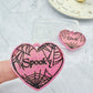 Large Spooky Bitch Spider Web Heart Dangle Earring Mold for Hoops