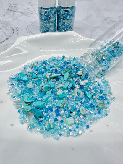 Santorini Crushed Glass & Glass Bead Mix