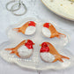 Small Predomed Robin Bird Dangly Charm Earring Mold for Hoops and Hooks