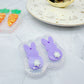 Cotton tail Bunny Dangle Hoop Earring Mold Easter Clear Silicone Mold for resin jewellery