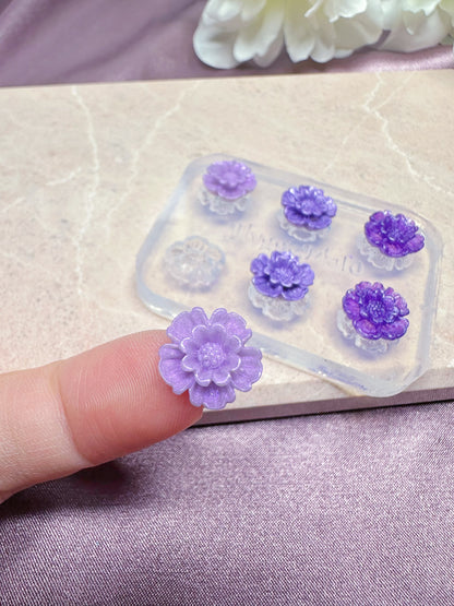 Tiny 1.2 cm 3D Flower Camellia Rose Stud Mold Resin Clay Mold