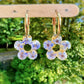 2cm Predomed Mary Quant Flower Dangly Charm Earring Mold Compatible with hoops