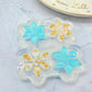 2.4 cm Predomed Snowflake Spinner Hoop Earring Mold Christmas Winter