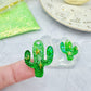 Predomed Cactus Dangle Charm Earring Mold for Hoops and Hooks