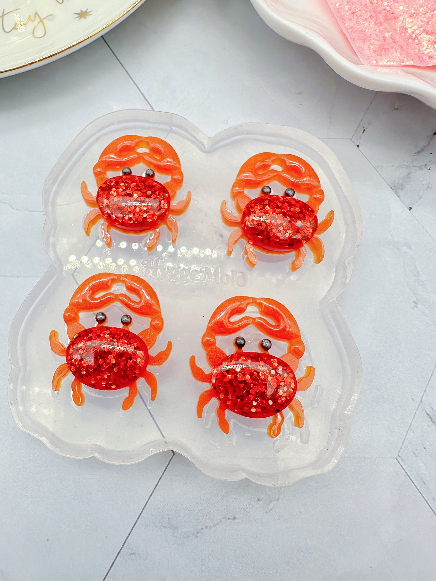 Layered Pre domed Crab Hoop Charm Mold