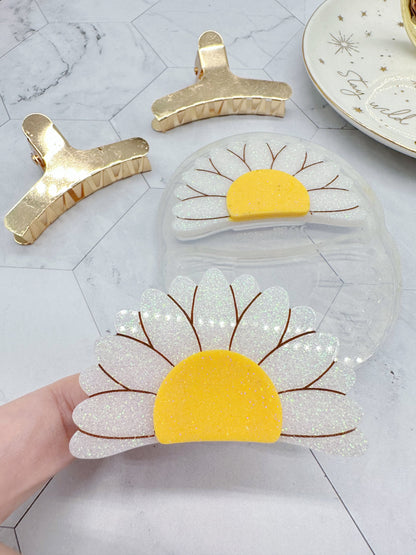 Layered Sunflower Daisy Flower Hair Claw Clip Mold