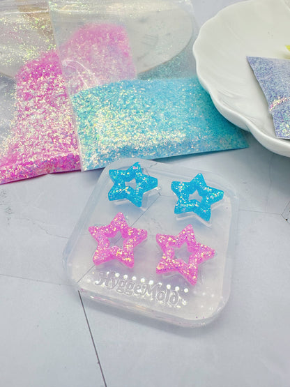 1.6cm Open Star Stud Earring Silicone Mold for Resin Earrings Celestial