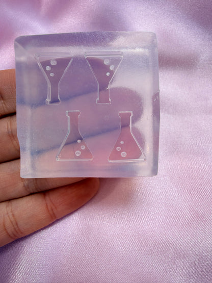 1.5 cm Science Potion Flask Stud Mold Earring Mold for Resin