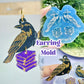 Engraved Raven and Book Stack Dangle Earring Mold