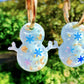 Small Predomed Snowman Dangly Earring Mold for Hoops and Hooks