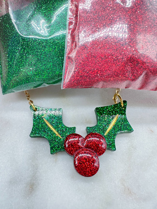 Red and Green Fine Glitter Duo Pack