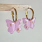 Small Pre domed Butterfly Hoop Charm Dangle Earring Mold