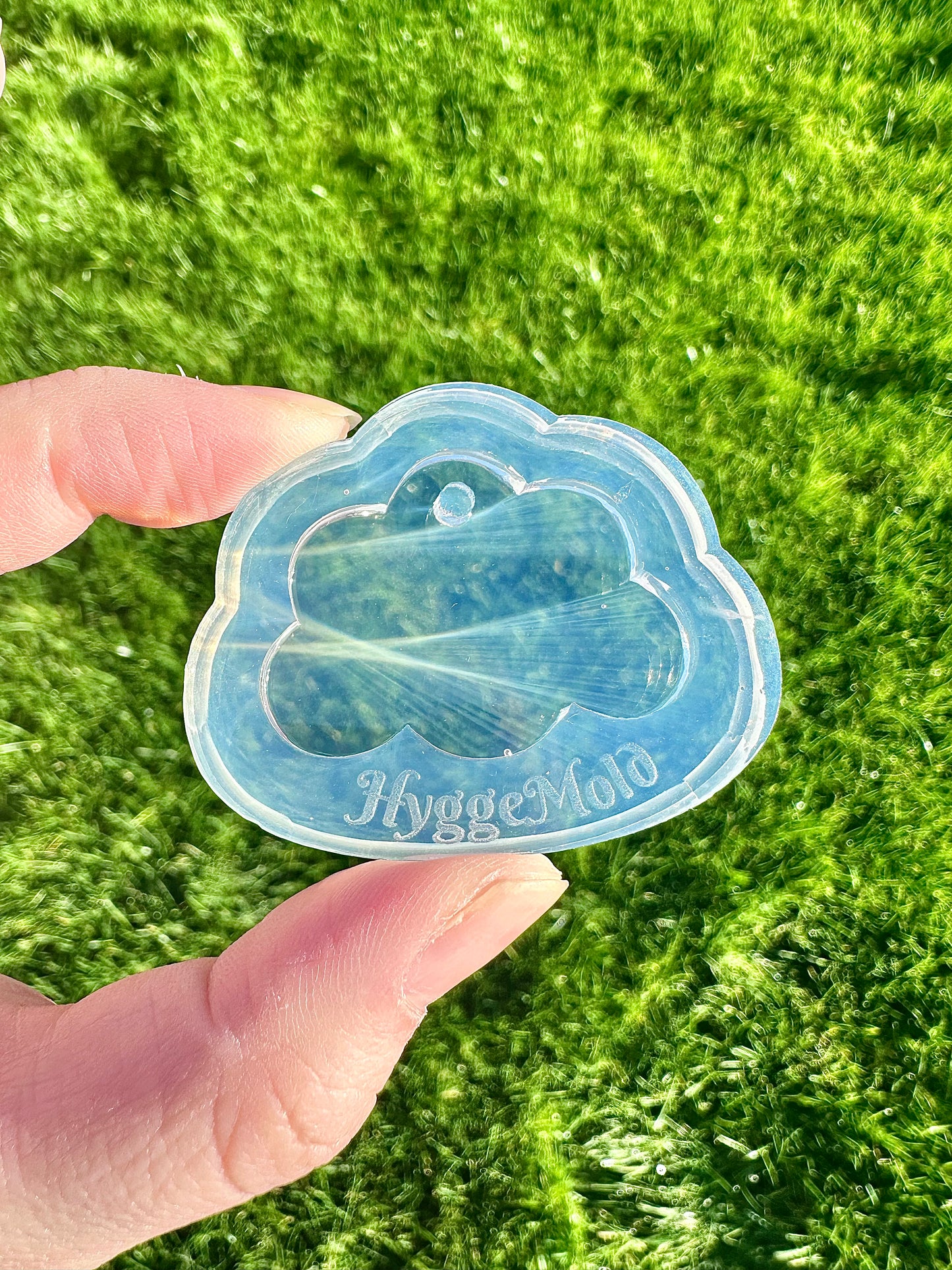 Glossy Cloud Pet Tag Keychain Mold