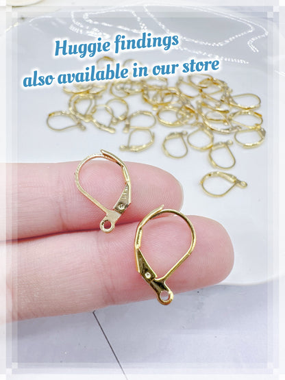 Huggie Earring Hooks Jewellery findings Gold plated