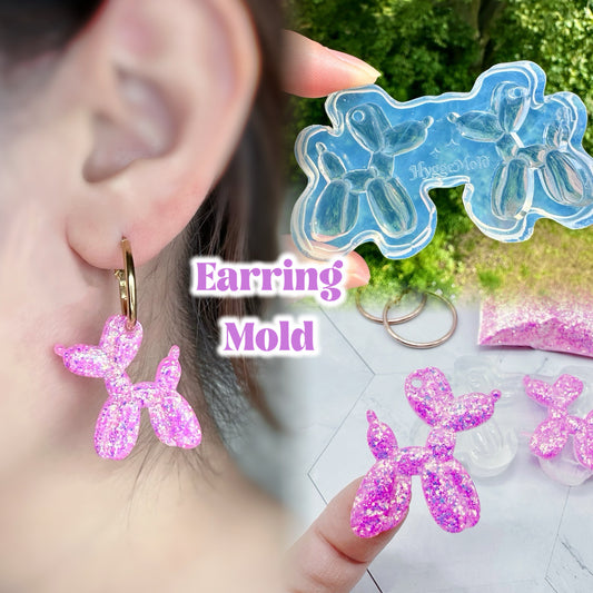 Predomed Balloon Dog Dangle Earring Hoop Charm Earring Mold