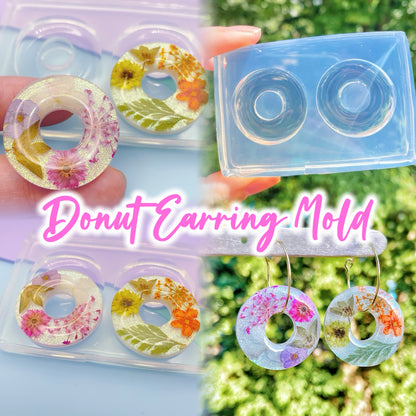 3 cm predomed donut loop hoop earring mold dangle and studs