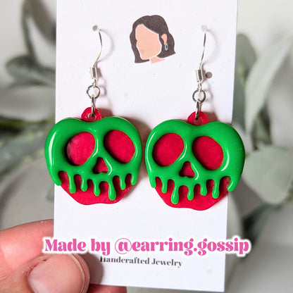 Poisoned Apple Dangle Earring Mold For Hoops and Hooks