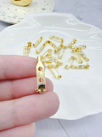 14k Gold Plated Brooch Backs