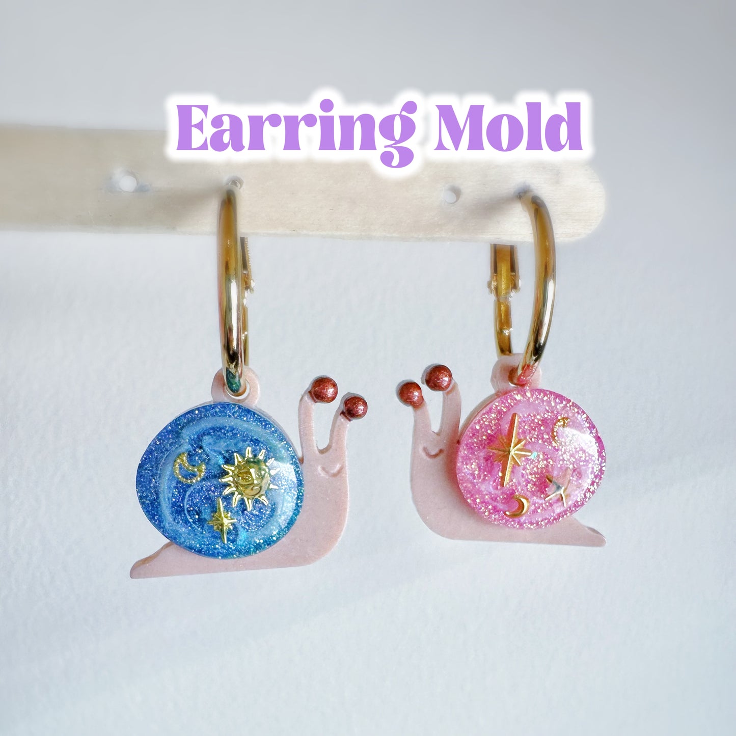 Predomed Layered Snail Dangle Earring Mold Hoop Earring Mold