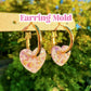 1.6cm Teeny Pre Domed Heart Hoop Earring Mold