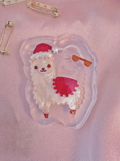 Christmas Alpaca Llama Brooch Mold Set