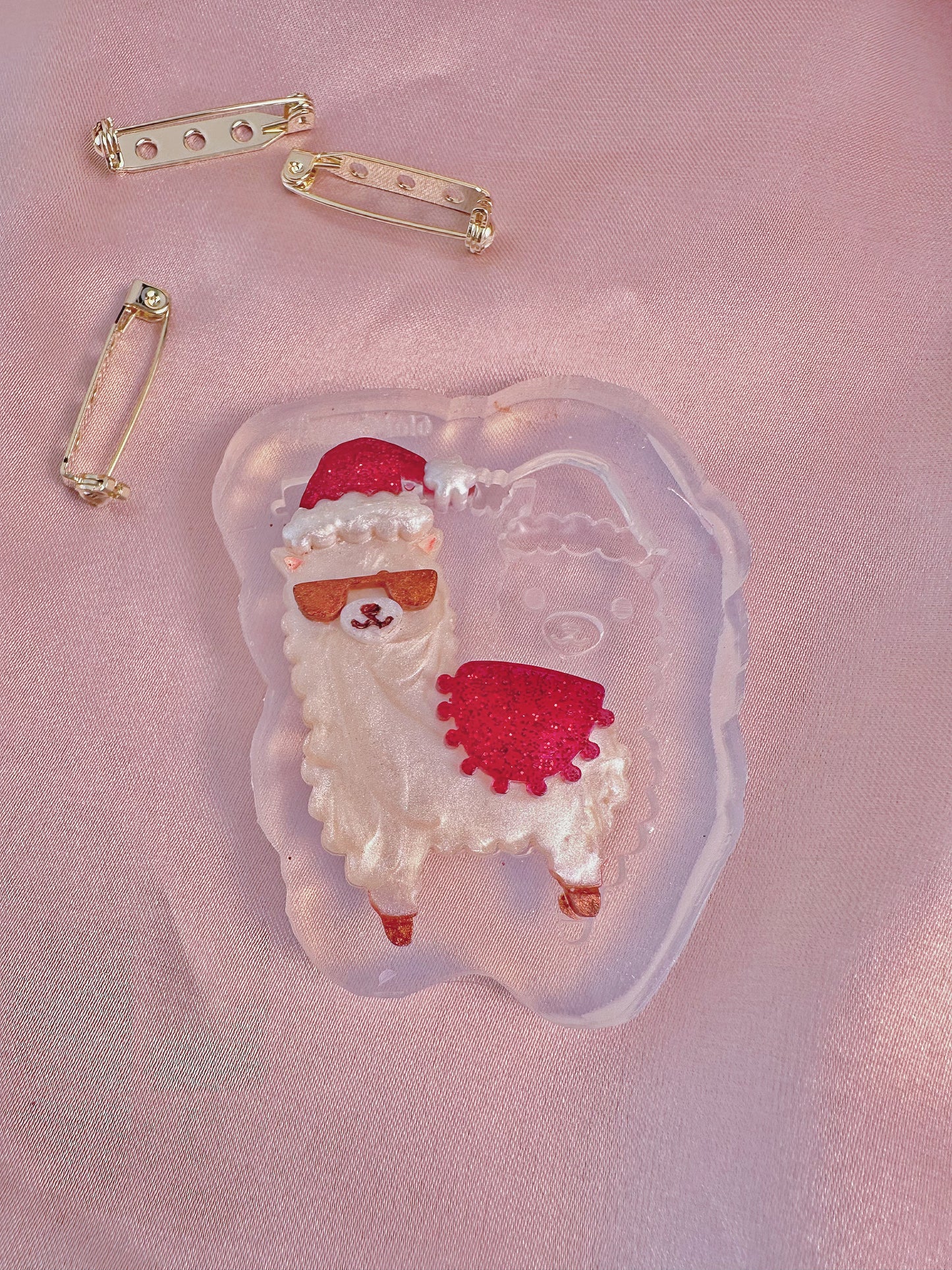 Christmas Alpaca Llama Brooch Mold Set