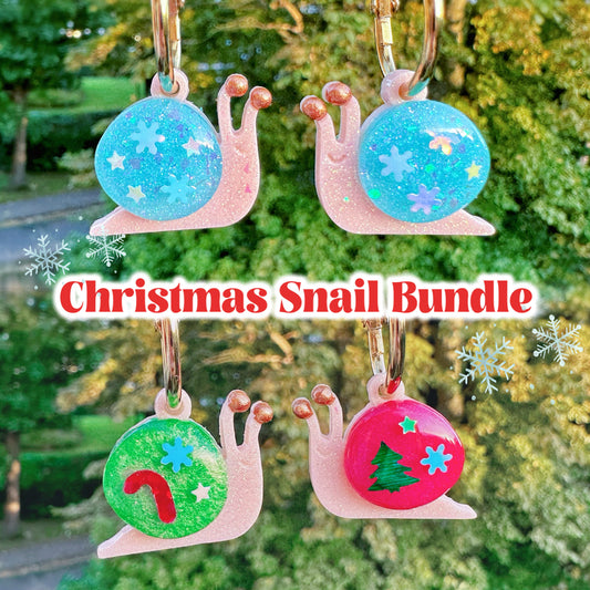 17% off Christmas Snail Earring Mold Glitter Hoops Bundle