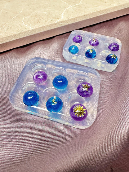 8mm/ 10mm Glossy Domed Hemisphere Circle Stud Mold
