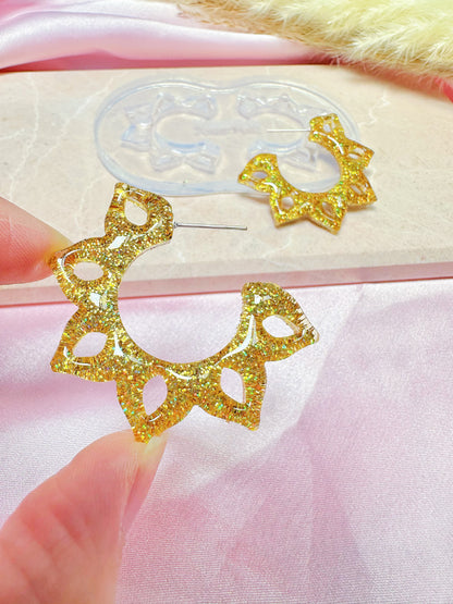 2025 Upgrade Predomed Sunflower Hoop Earring Mold