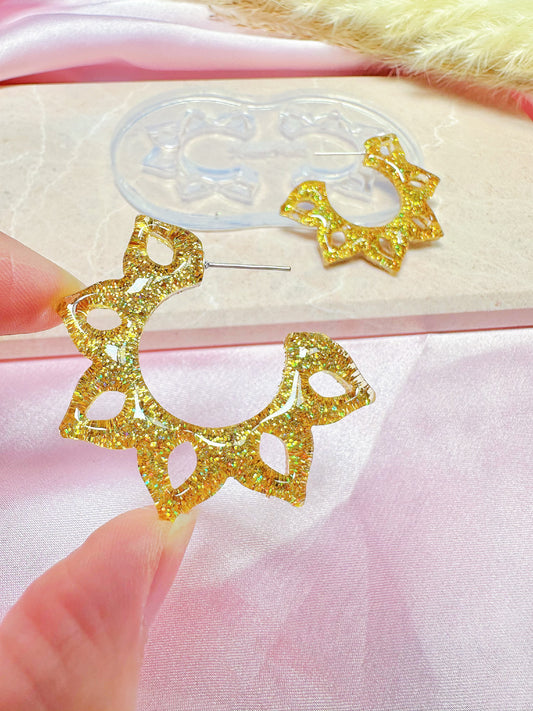 2025 Upgrade Predomed Sunflower Hoop Earring Mold