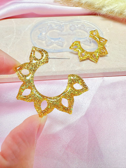 2025 Upgrade Predomed Sunflower Hoop Earring Mold