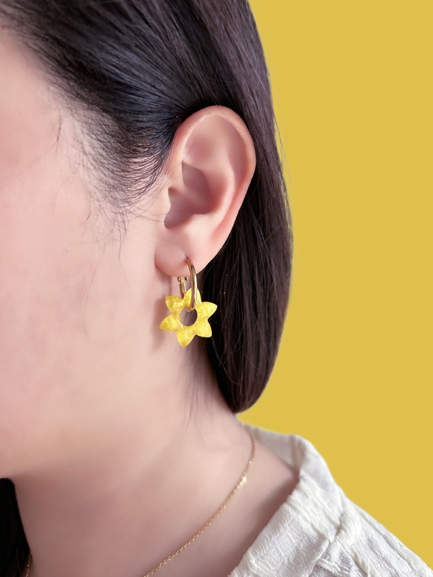 Predomed Sunflower Hoop Spinner Earring Mold