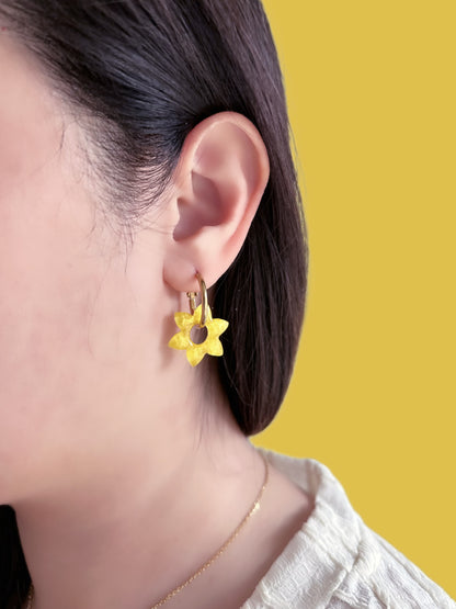 Predomed Sunflower Hoop Spinner Earring Mold