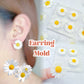 Detailed 3D Daisy Flower Stud Earring Mold