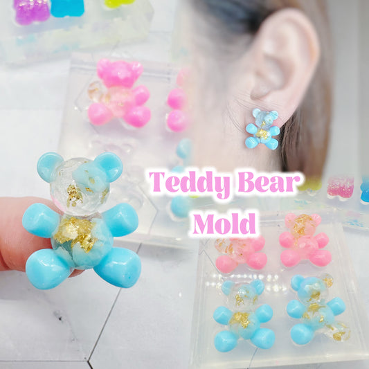 2 cm Faceted Bear Mold 3D Silicone Mold for Resin